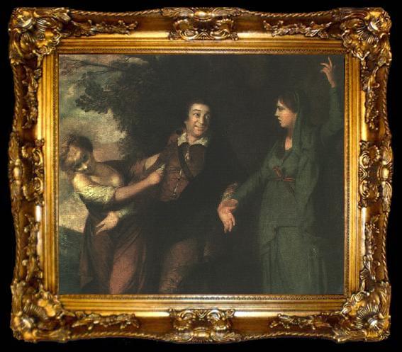 framed  Sir Joshua Reynolds Garrick Between Tragedy and Comedy, ta009-2
